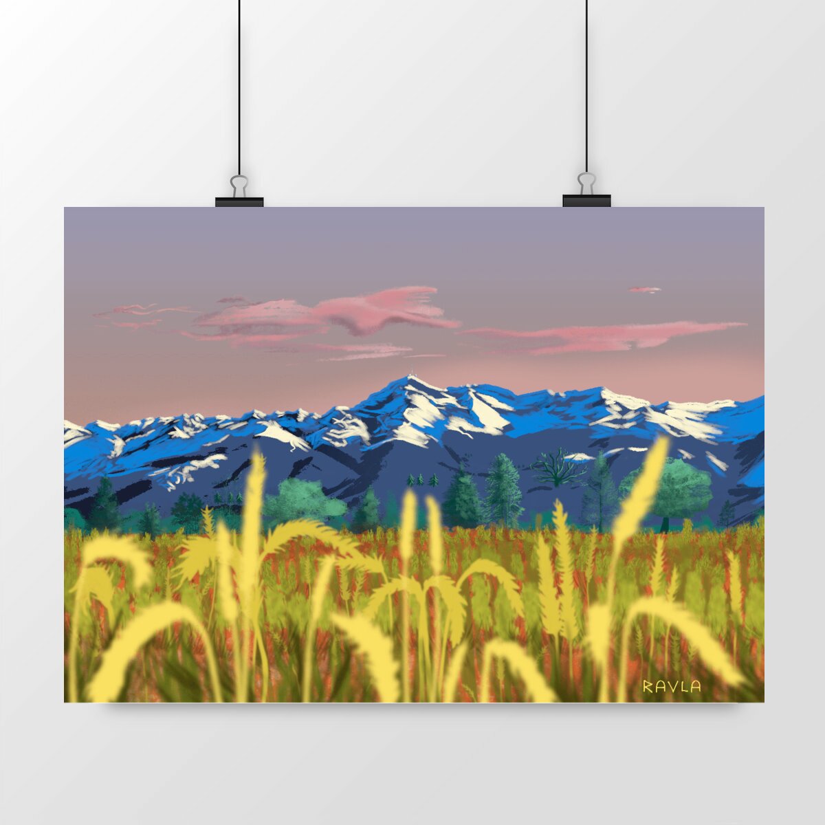 Image front Poster Pyrénées - Blue dawn