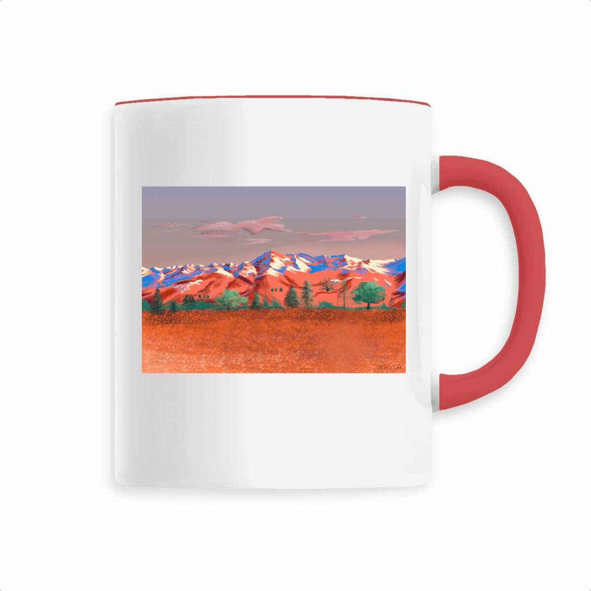 Image back Mug Pyrénées - Orange earth