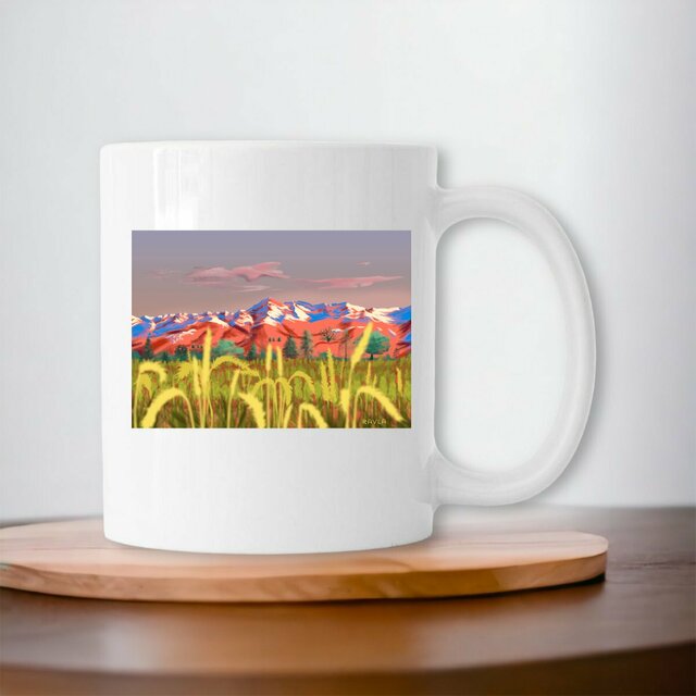 Image front Mug Pyrénées - Orange dawn