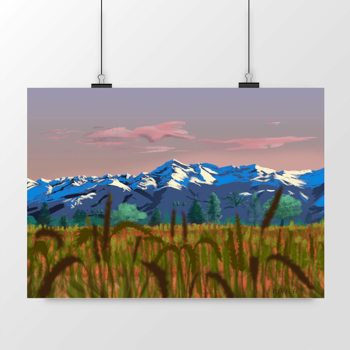 Image front Poster Pyrénées - Blue twilight