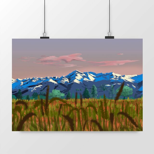 Image front Poster Pyrénées - Blue twilight