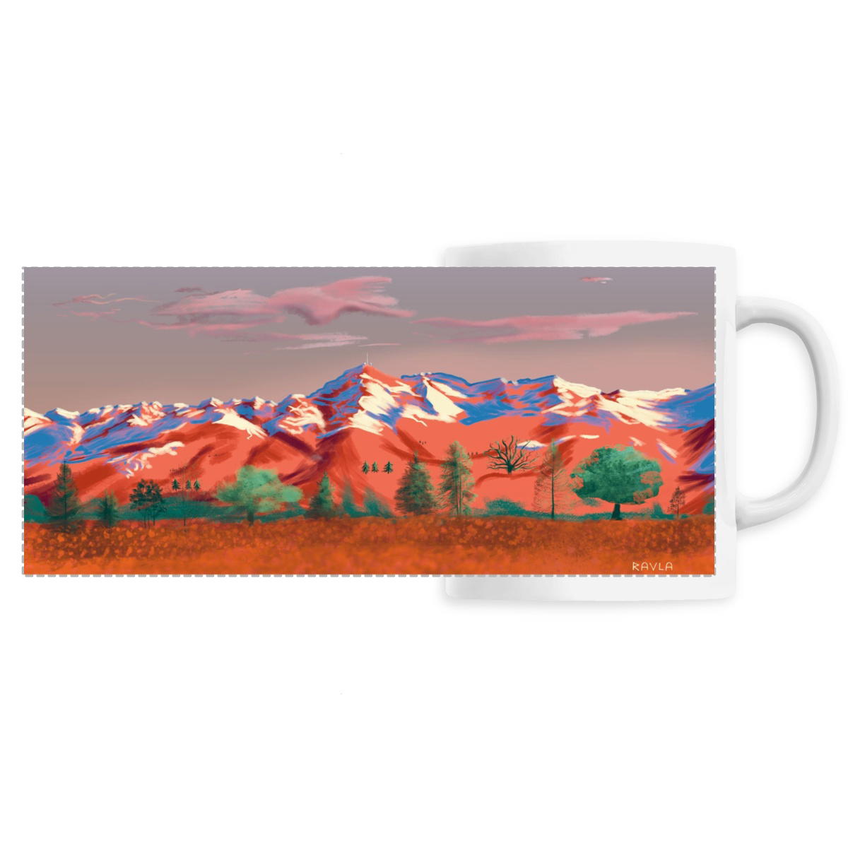 Image front Mug panoramic - Orange earth