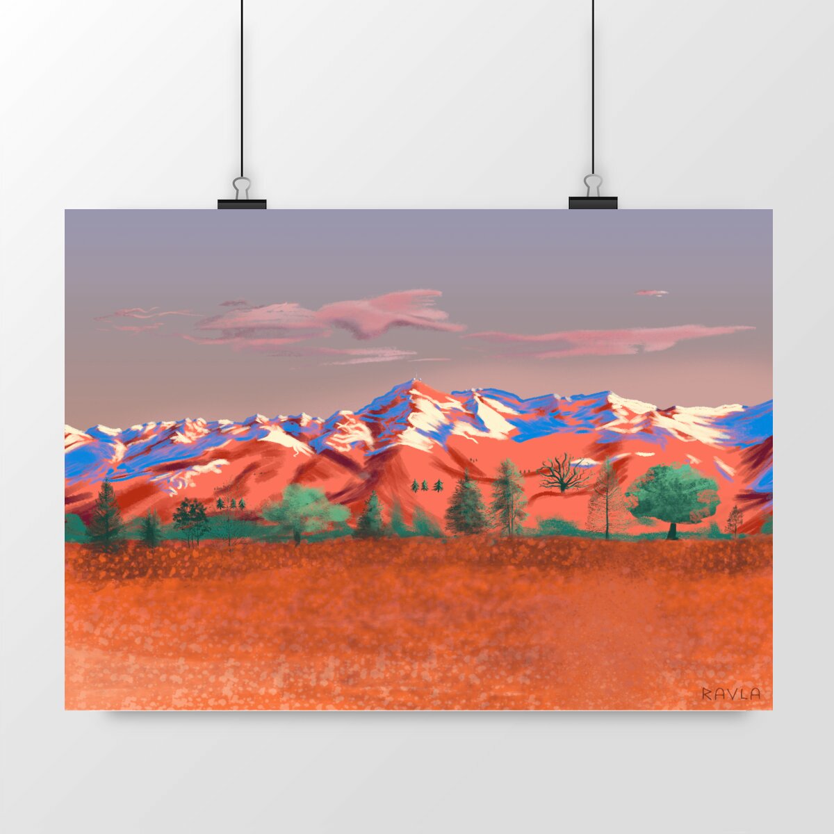 Image front Poster Pyrénées - Orange earth