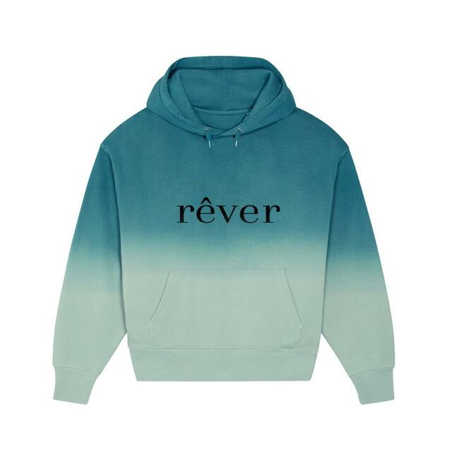 Image back Sweat à capuche unisexe Dip Dye oversized