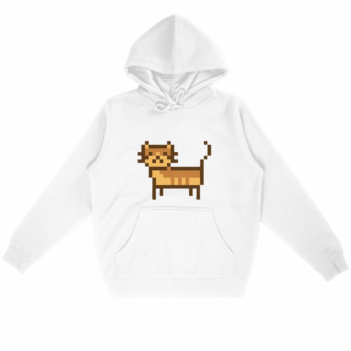 Image back Sweat à capuche Léger Unisexe avec Pixel Cat