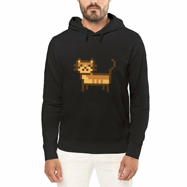 Image front Sweat à capuche Léger Unisexe avec Pixel Cat