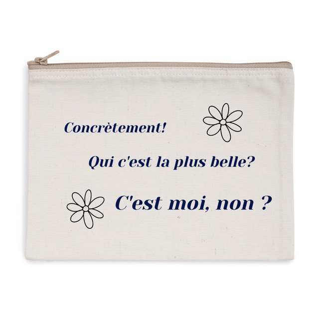 Image back Pochette zippée recyclée : Élégance éco-responsable