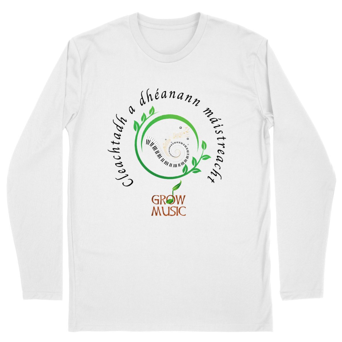 Image front Cleachtadh a dhéanann máistreacht ("practice makes perfect") Adult Long Sleeve T