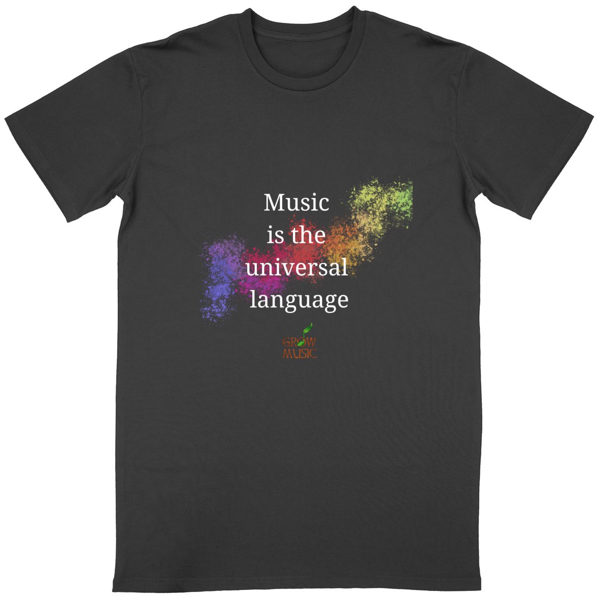 Image front Music Universal Adult T Shirt black