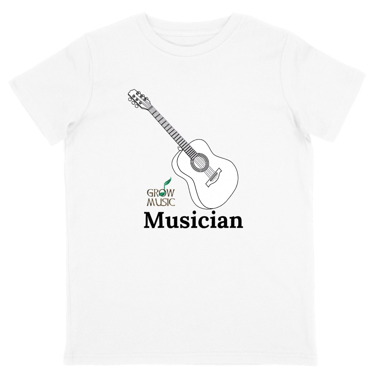 Image front Grow Musician guitar child T shirt 