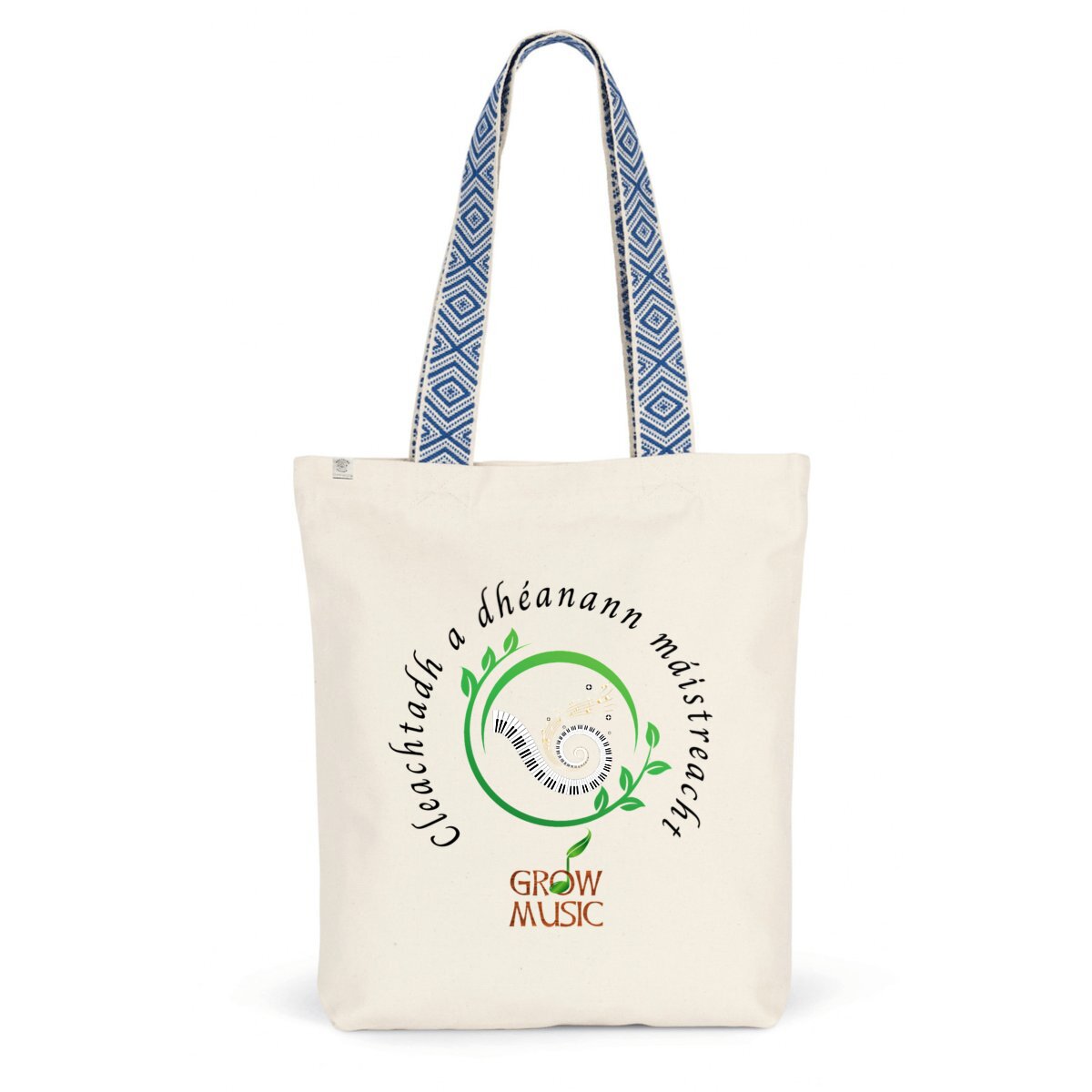 Image back Cleachtadh a dhéanann máistreacht ("practice makes perfect") Music Bag