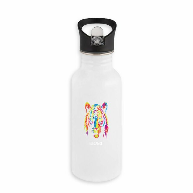 Image back Bouteille en inox avec paille - Basic Élégance mode
