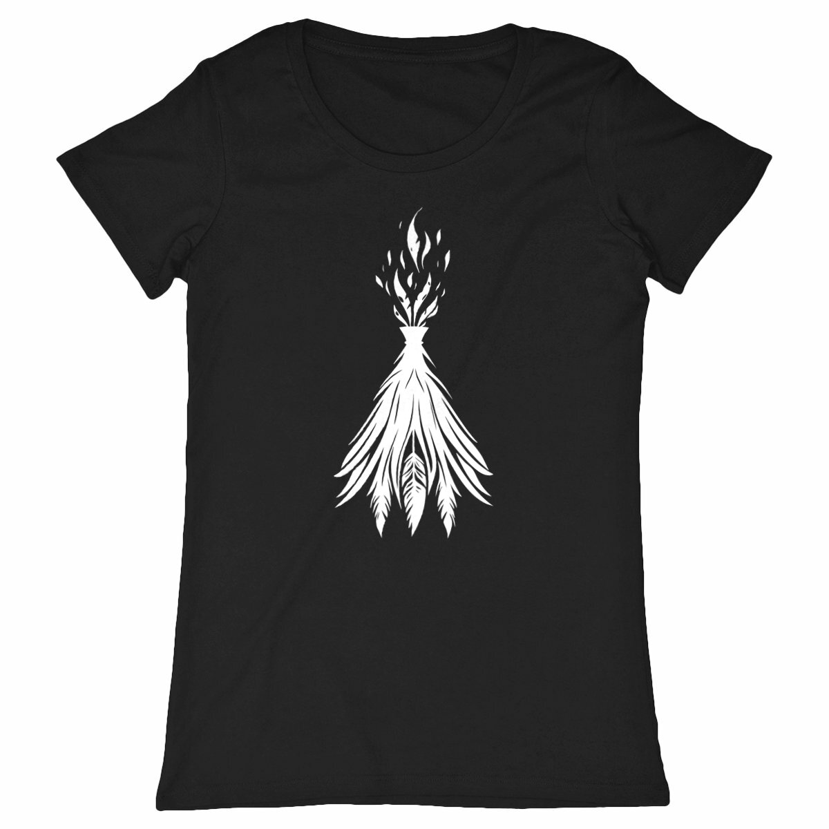 Image back T-shirt Femme Volcan Sacré . 100% coton en conversion biologique