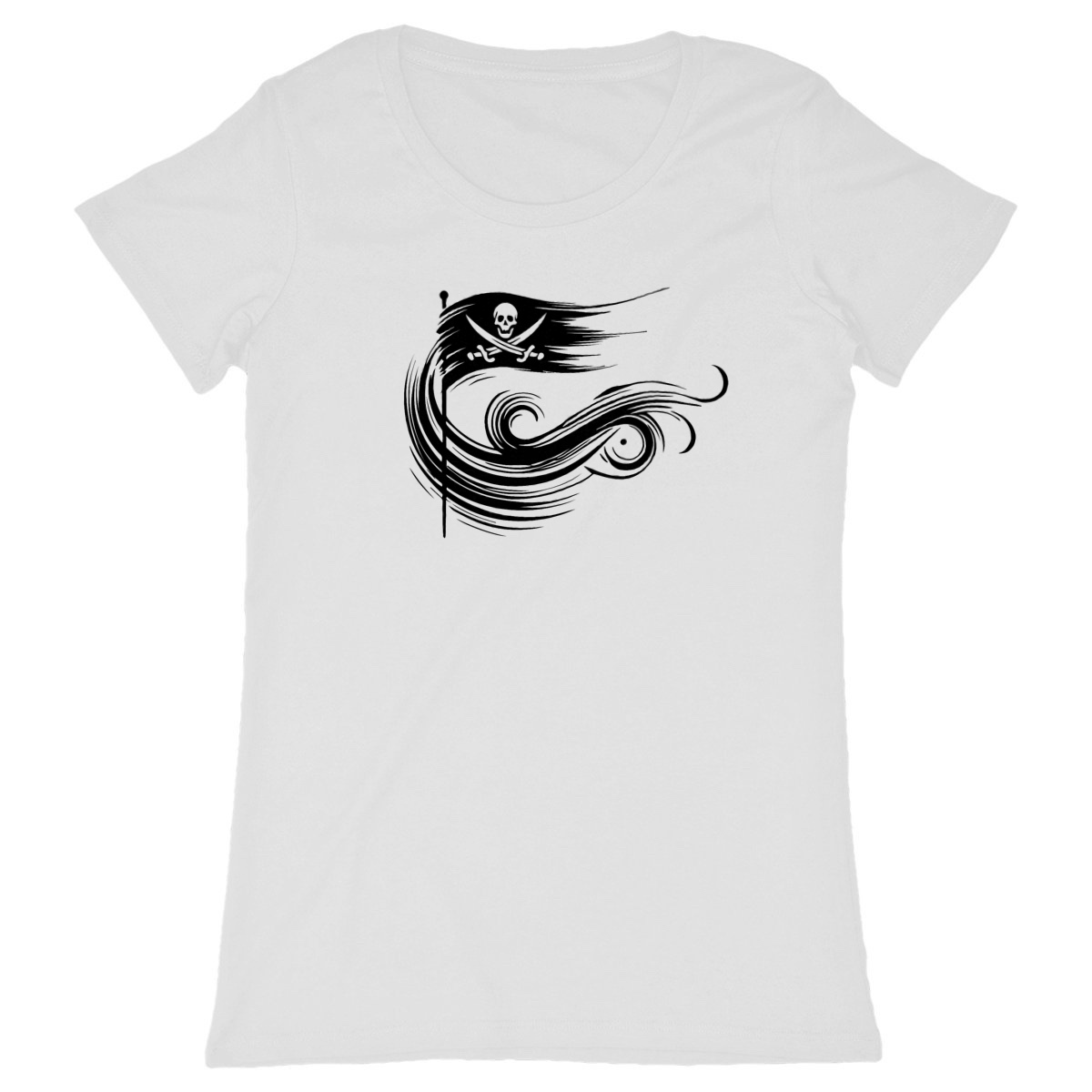 Image back T-shirt Femme Le Serment des Âmes Pirates . 100% coton en conversion biologique