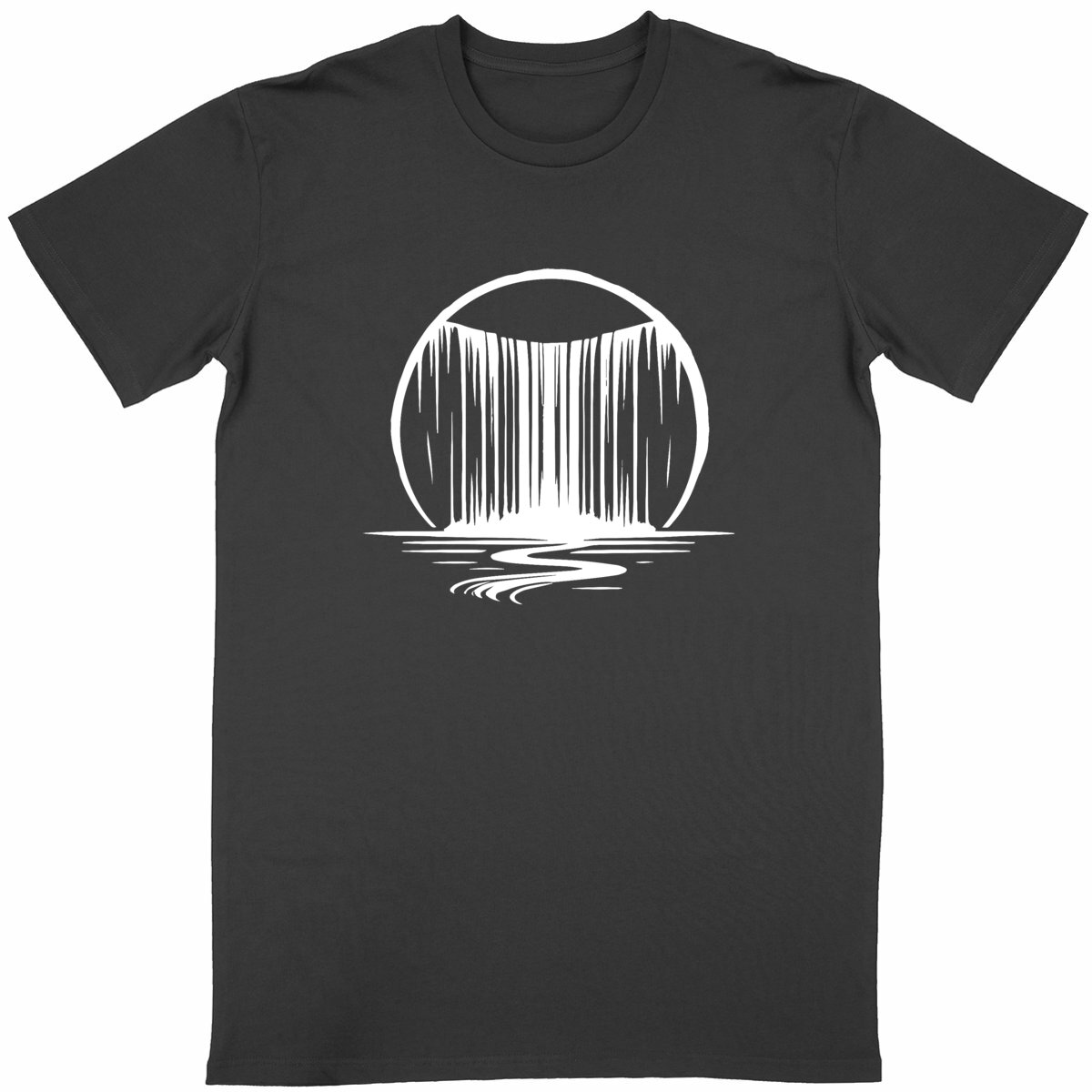 Image back T-shirt Unisexe Cascade Éternelle. 100% coton en conversion biologique