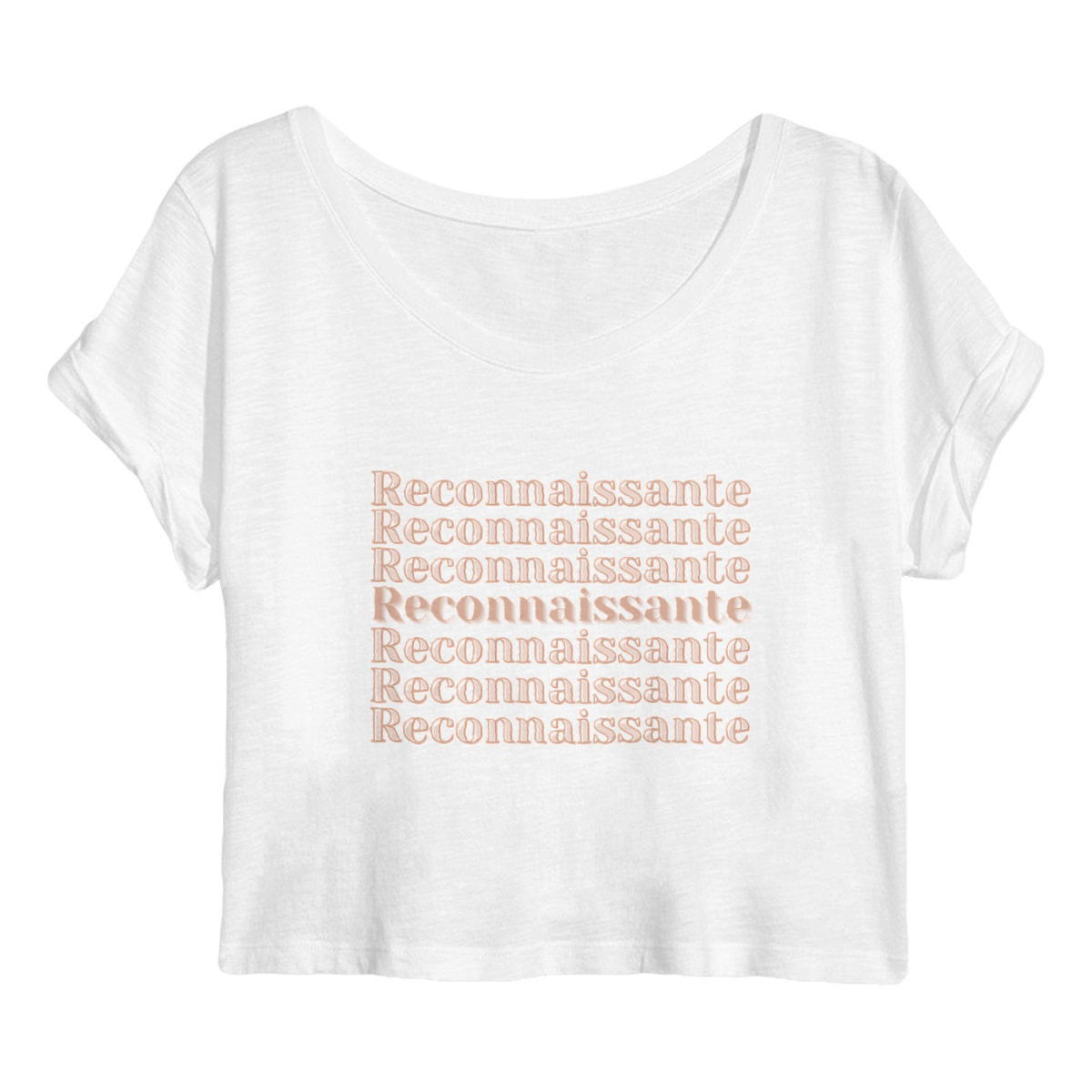 Image back Reconnaissante - Crop Top  Femme 100% Coton BIO - Mantis