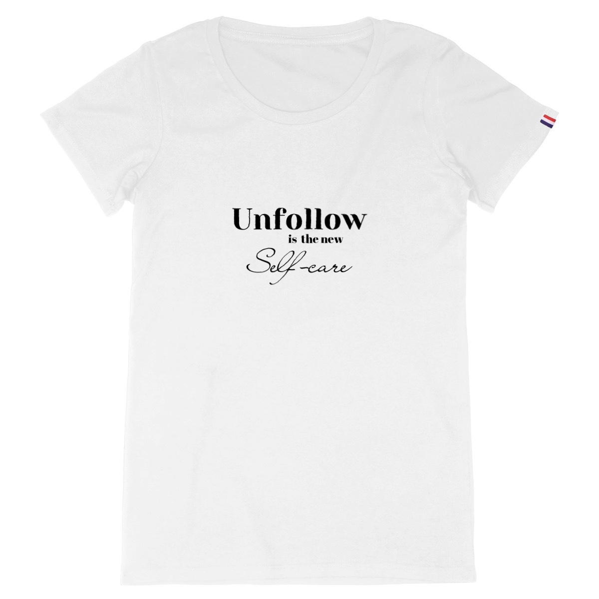 Image back T-shirt Femme Made in France Premium Plus - 100% coton peigné organique Unfollow - 