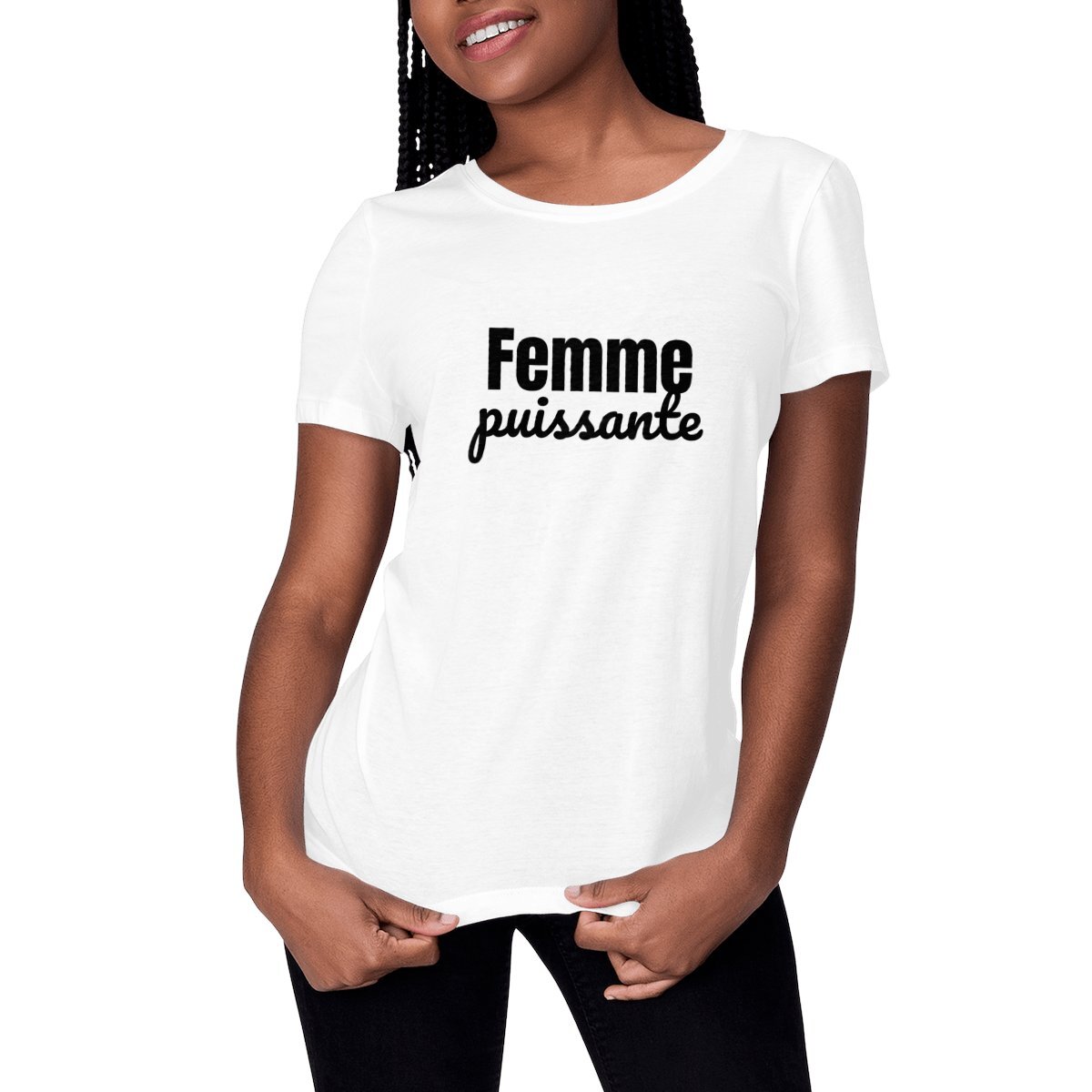 Image front T-shirt Femme Change - Femme puissante - 100% coton en conversion biologique 