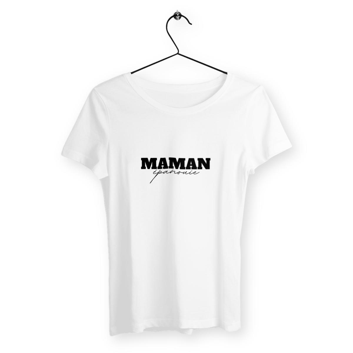 Image front T-shirt  - Femme - Maman épanouie - 100% coton biologique