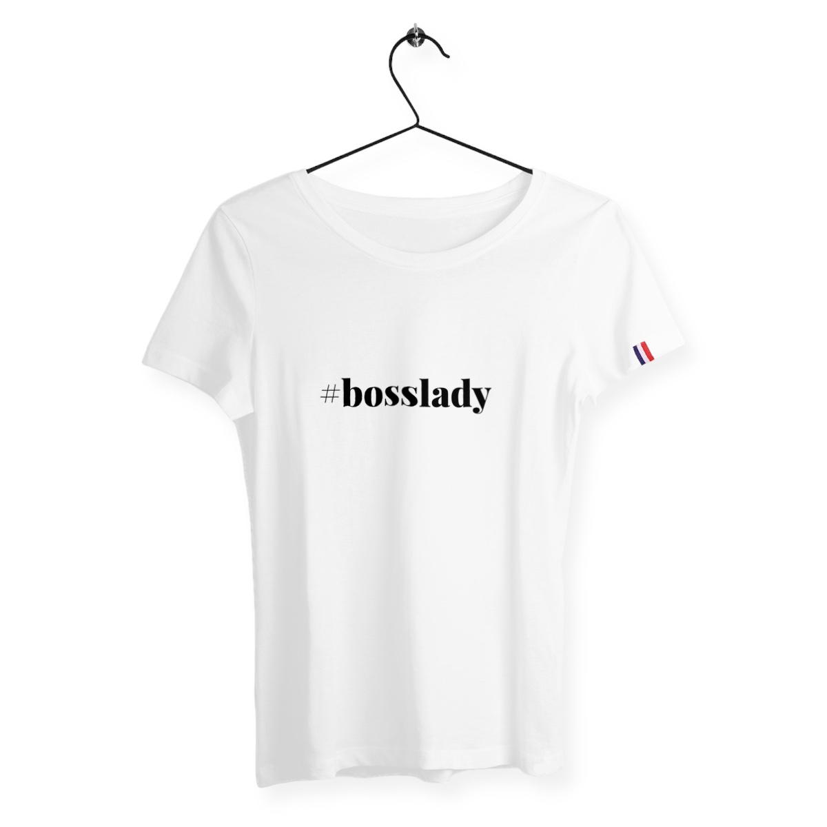 Image back T-shirt Femme Made in France Premium Plus - #Bosslady - 100% coton peigné organique - 