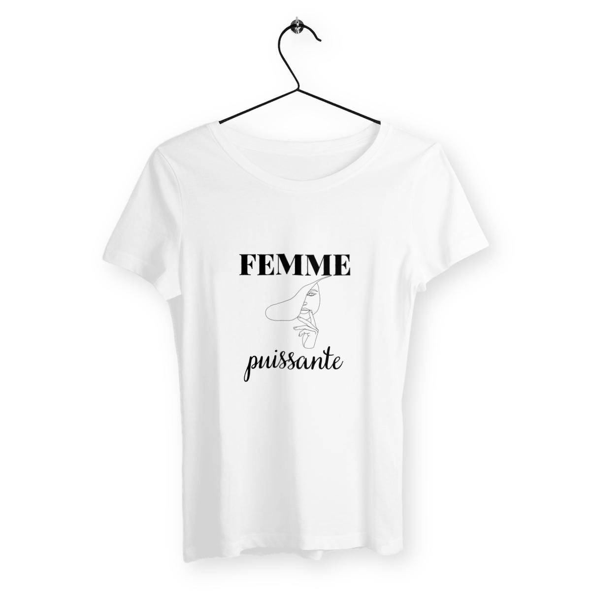Image back T-shirt Femme - Femme puissante - 100% coton en conversion biologique