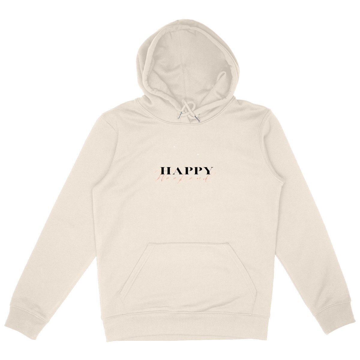 Image back Sweat à capuche Unisexe - Happy weekend -  85% coton biologique