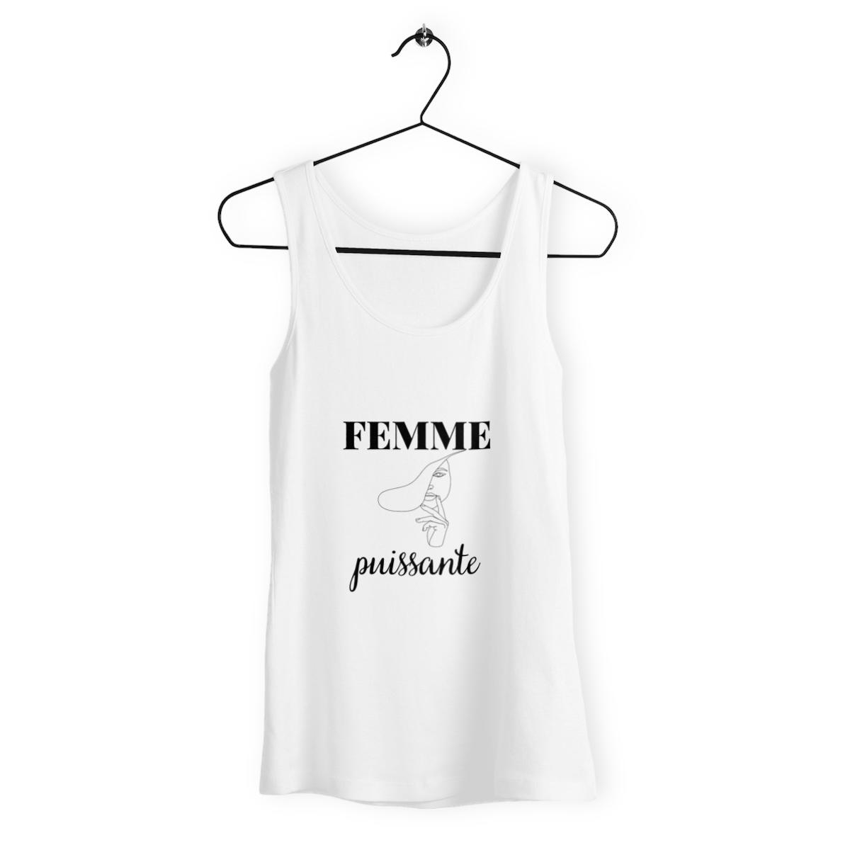 Image back Débardeur Femme - Femme puissante - 100% coton biologique peigné 