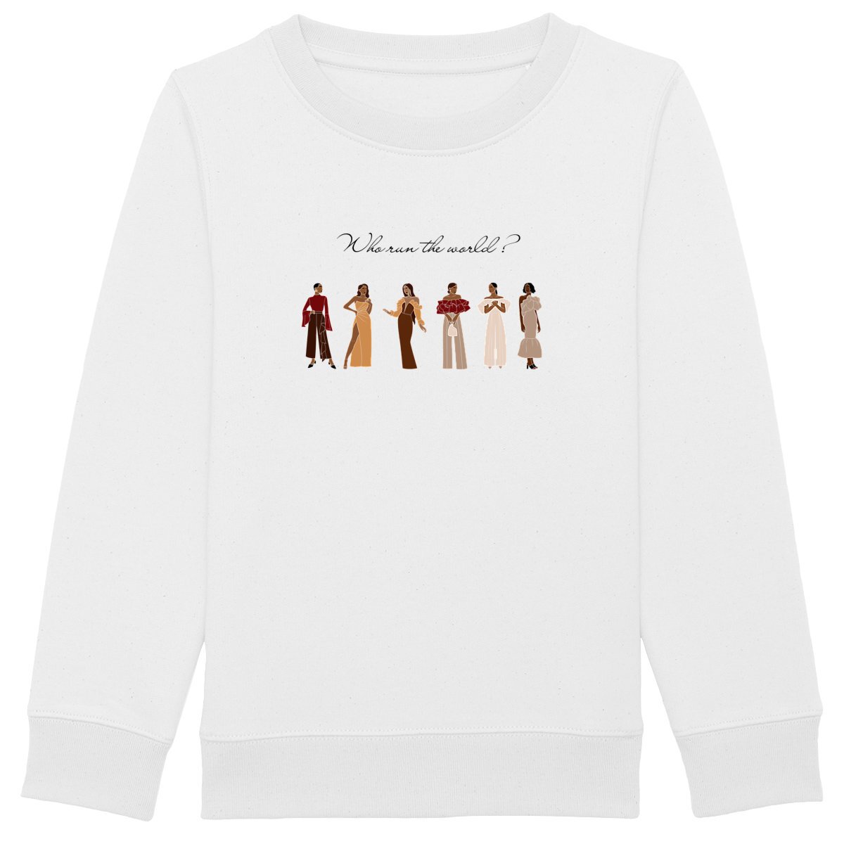 Image back Sweat-shirt Enfant - Who run the world ?