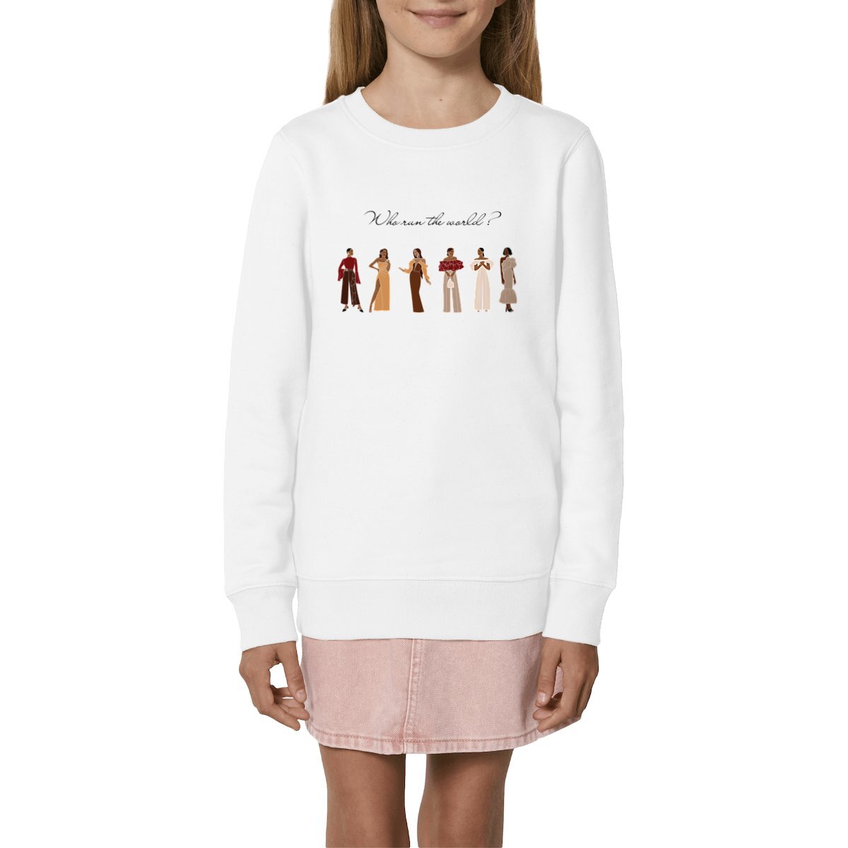 Image front Sweat-shirt Enfant - Who run the world ?
