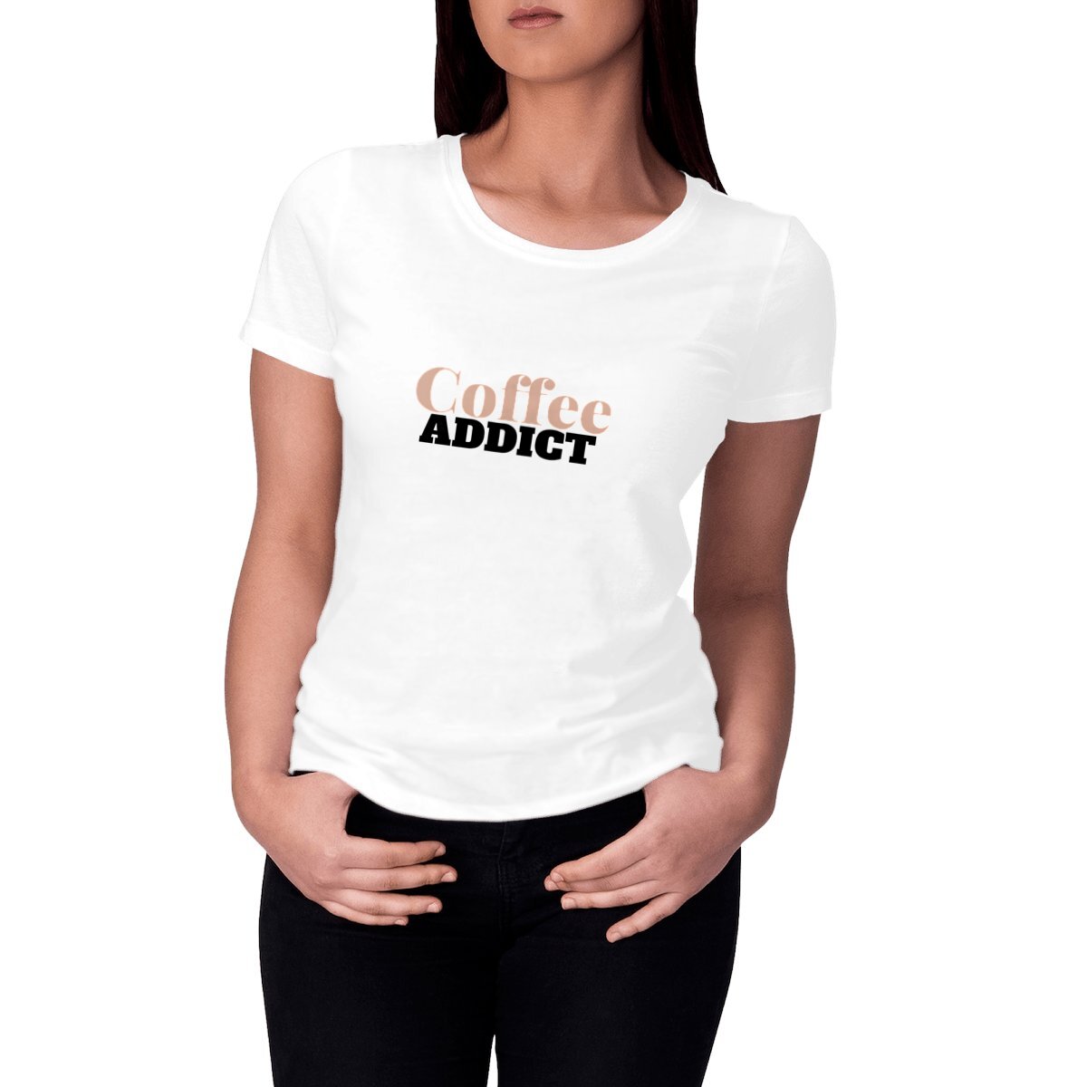 Image front T-shirt Femme - Coffee addict