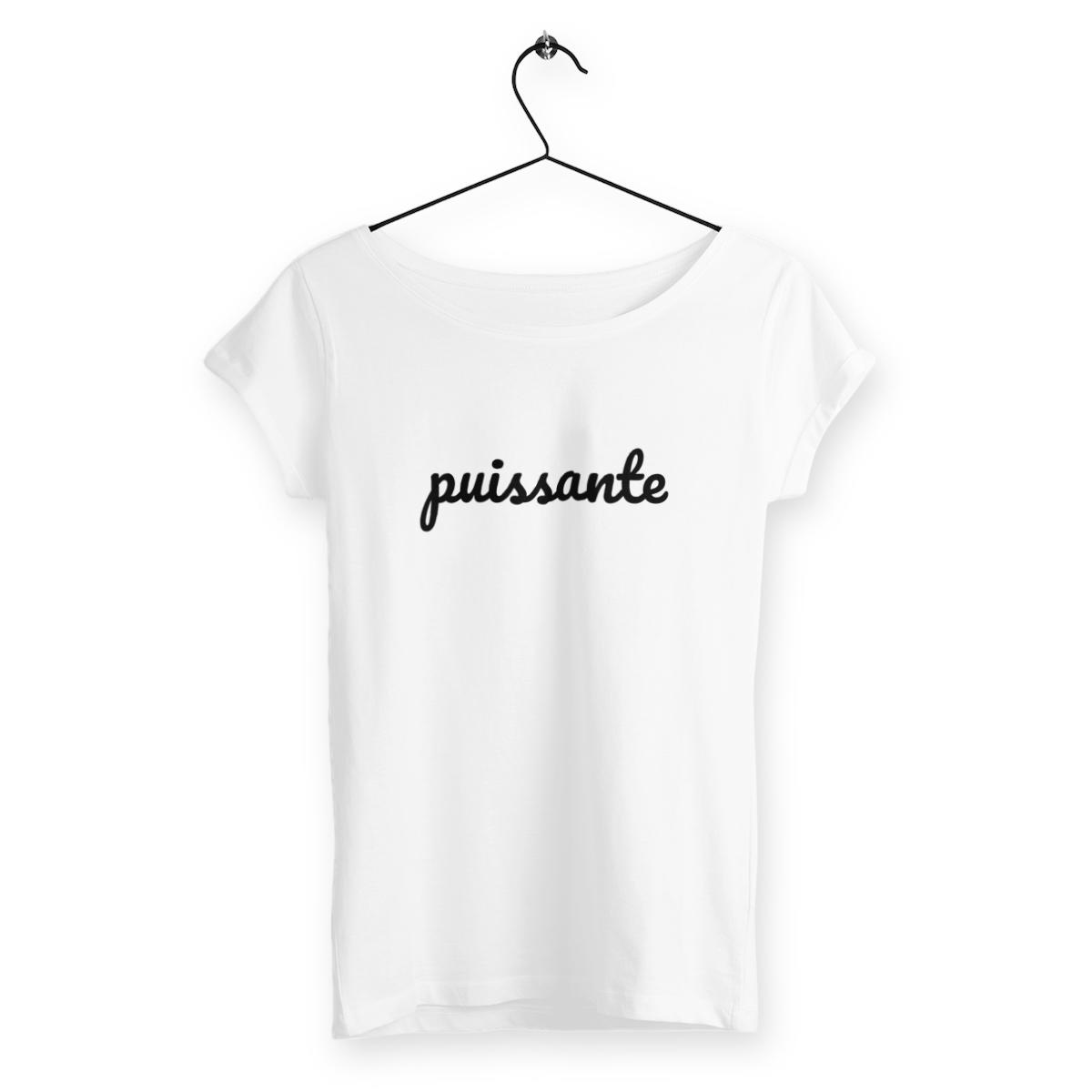 Image back T-shirt Femme - Puissante - 100% coton peigné organique 