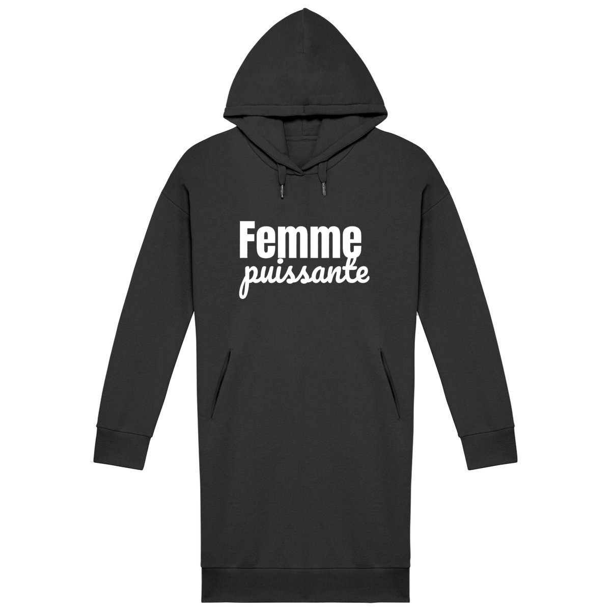 Image front Robe Sweat Femme - femme puissante - 65% coton biologique