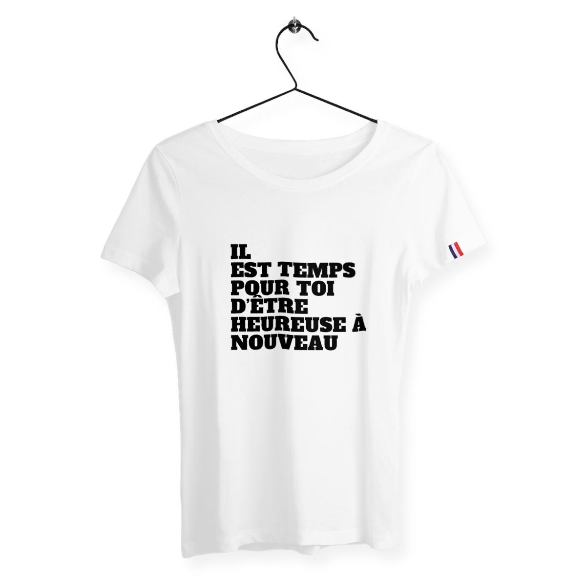 Image back T-shirt  - Femme - Il temps pour toi - 100% coton biologique peigné