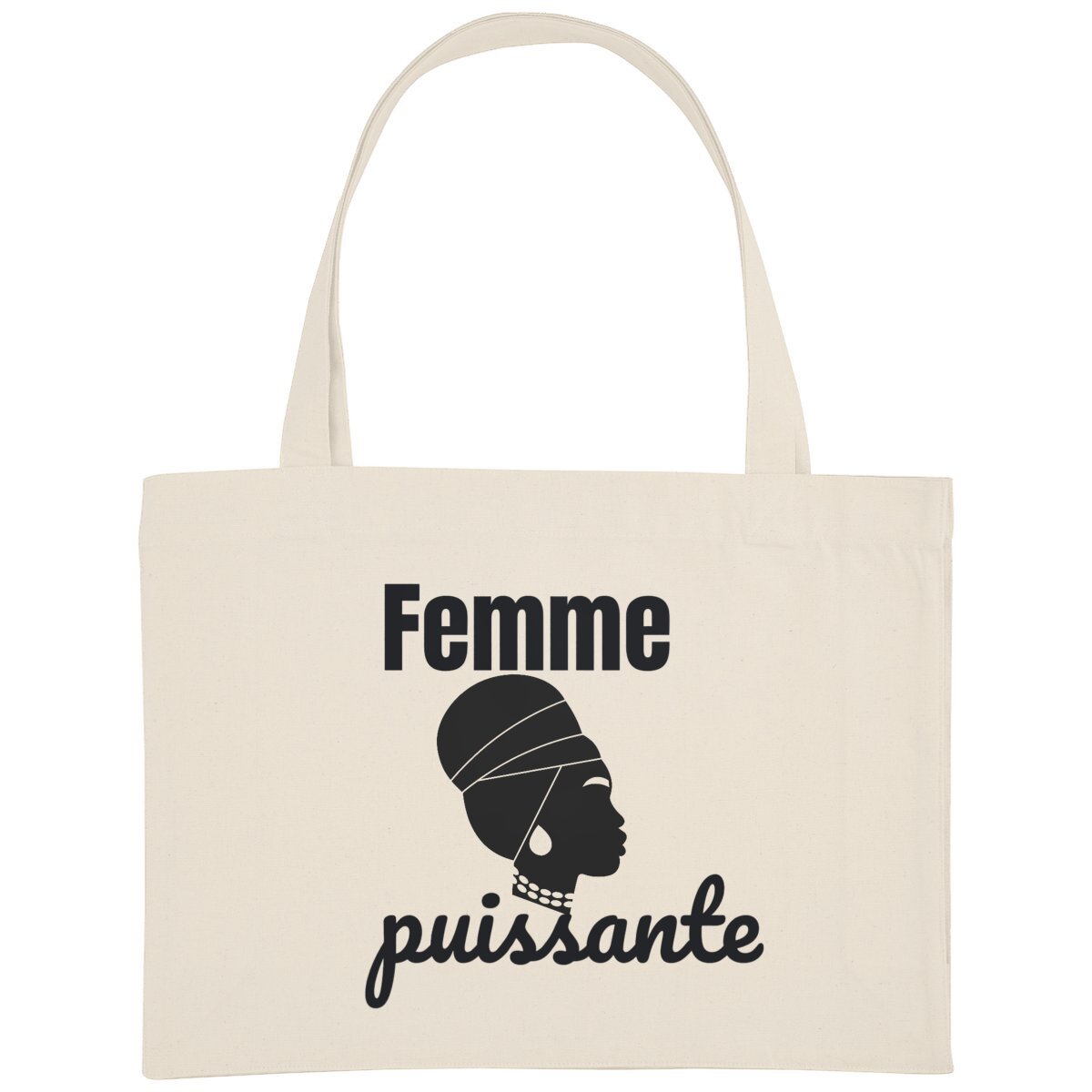 Image back Shopping bag - Femme puissante - 80% coton recyclé 20% polyester recyclé 