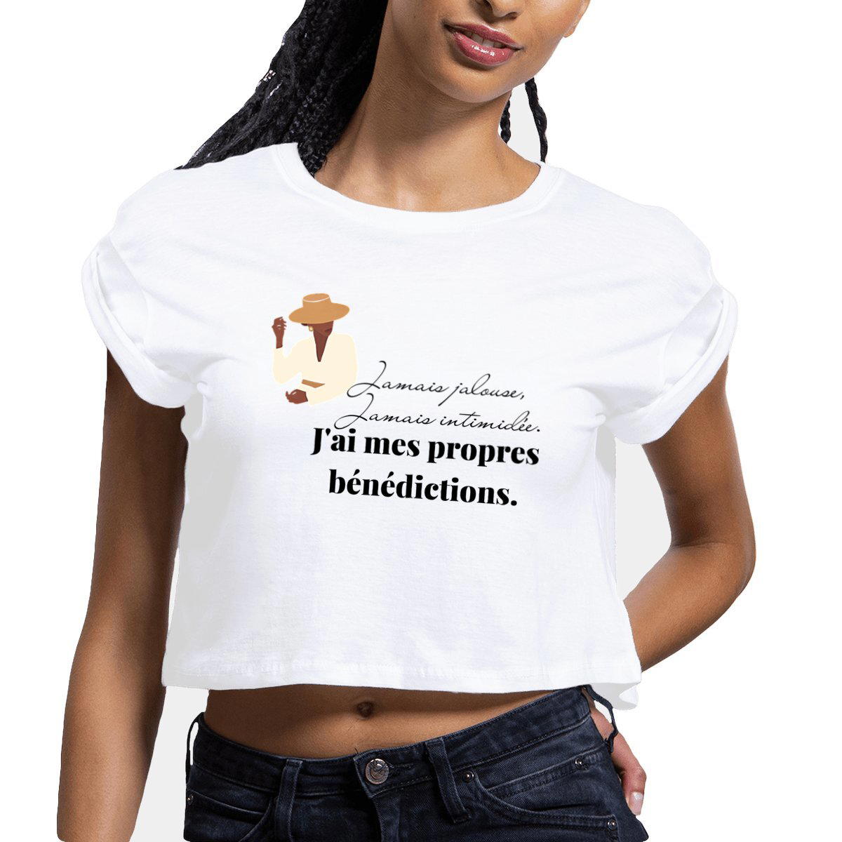 Image front Jamais jalouse - Crop Top Femme 100% Coton Bio - Mantis