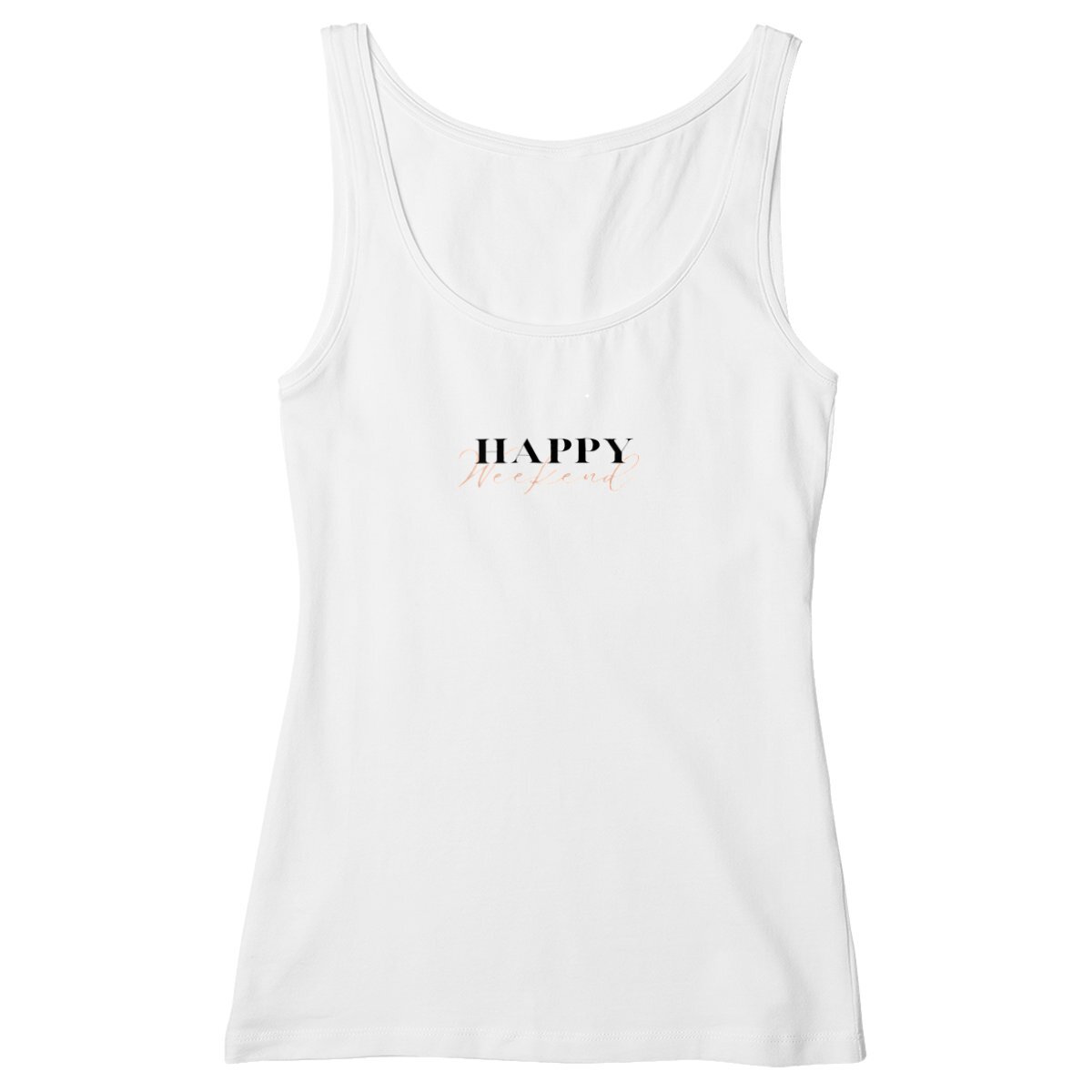 Image back Débardeur Femme - Happy weekend - 100% coton biologique peigné 