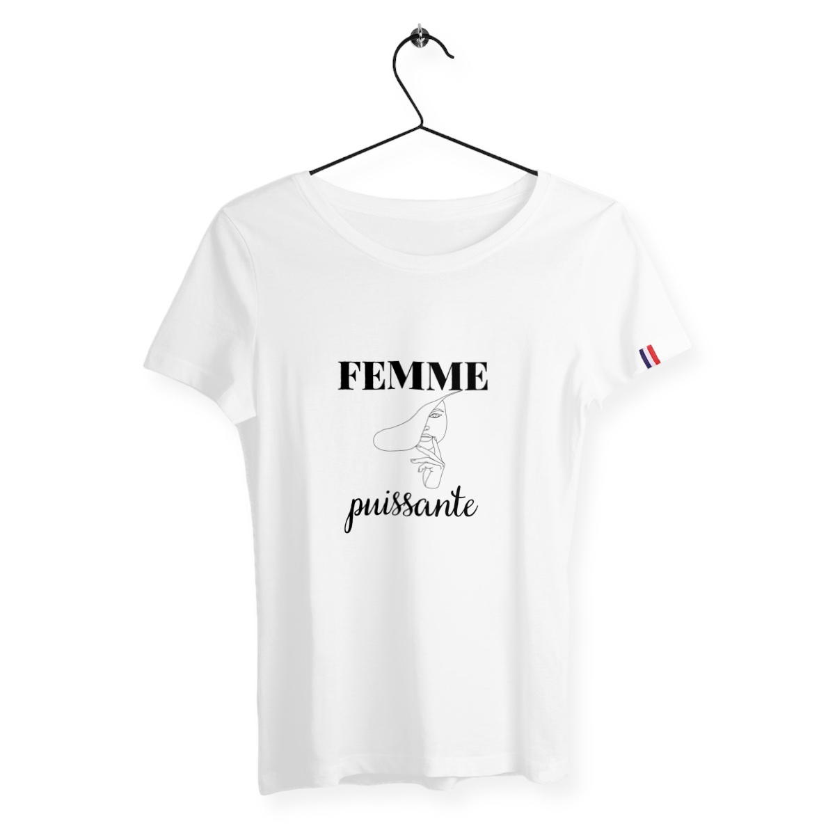 Image back T-shirt Femme - Femme puissante - 100% coton peigné organique 