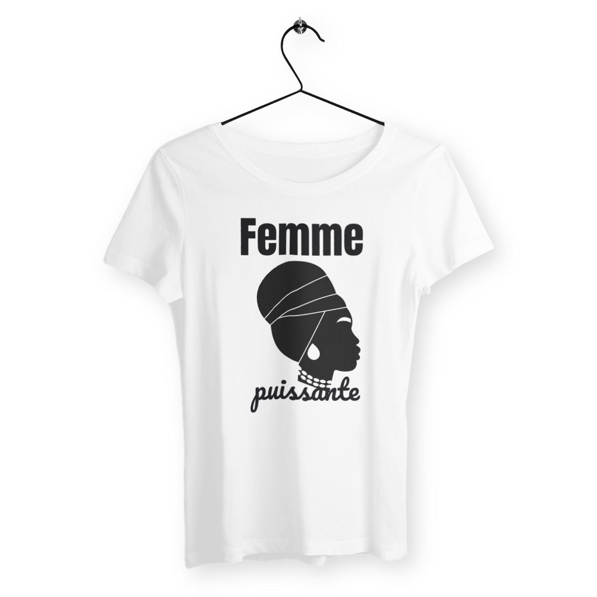 Image back T-shirt Femme - Femme puissante - 100% coton peigné organique 