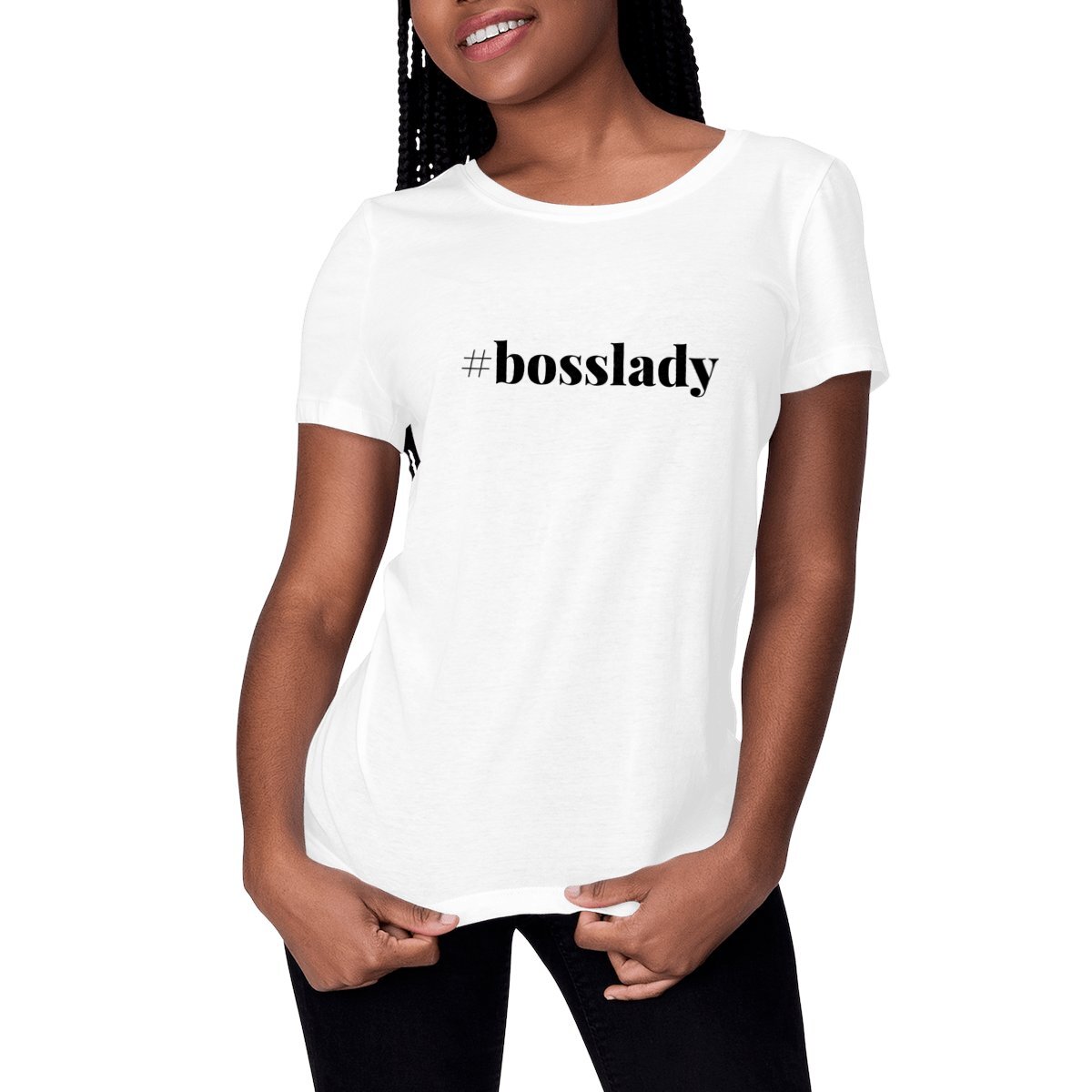 Image front T-shirt Femme Change - #Bosslady- 100% coton en conversion biologique