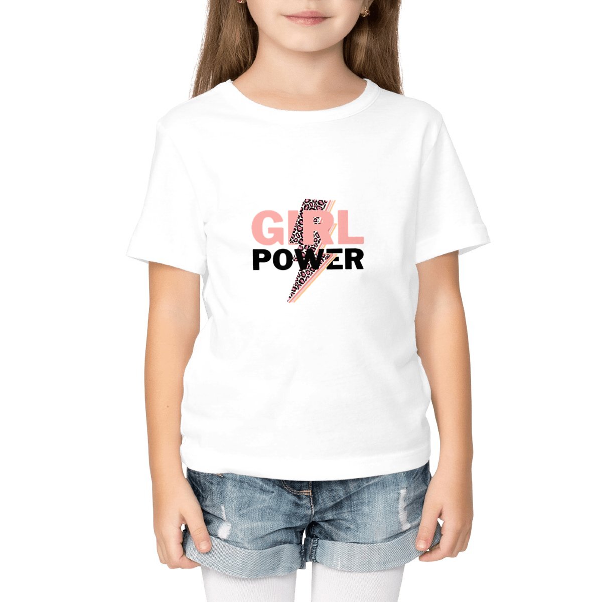 Image front T-shirt Enfant - Girl power - 100% coton biologique 