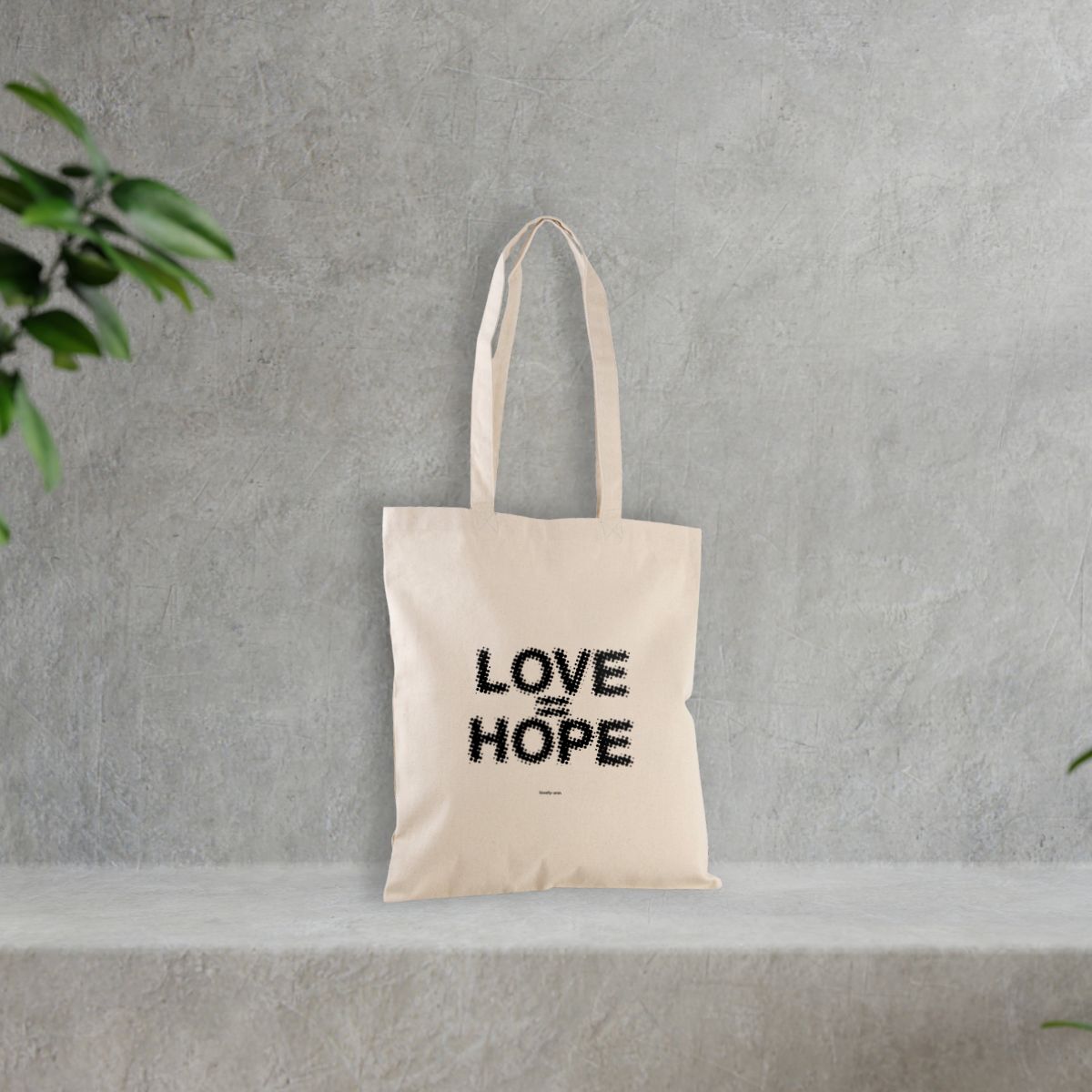 Image front Love=Hope on a Heavyweight Bag