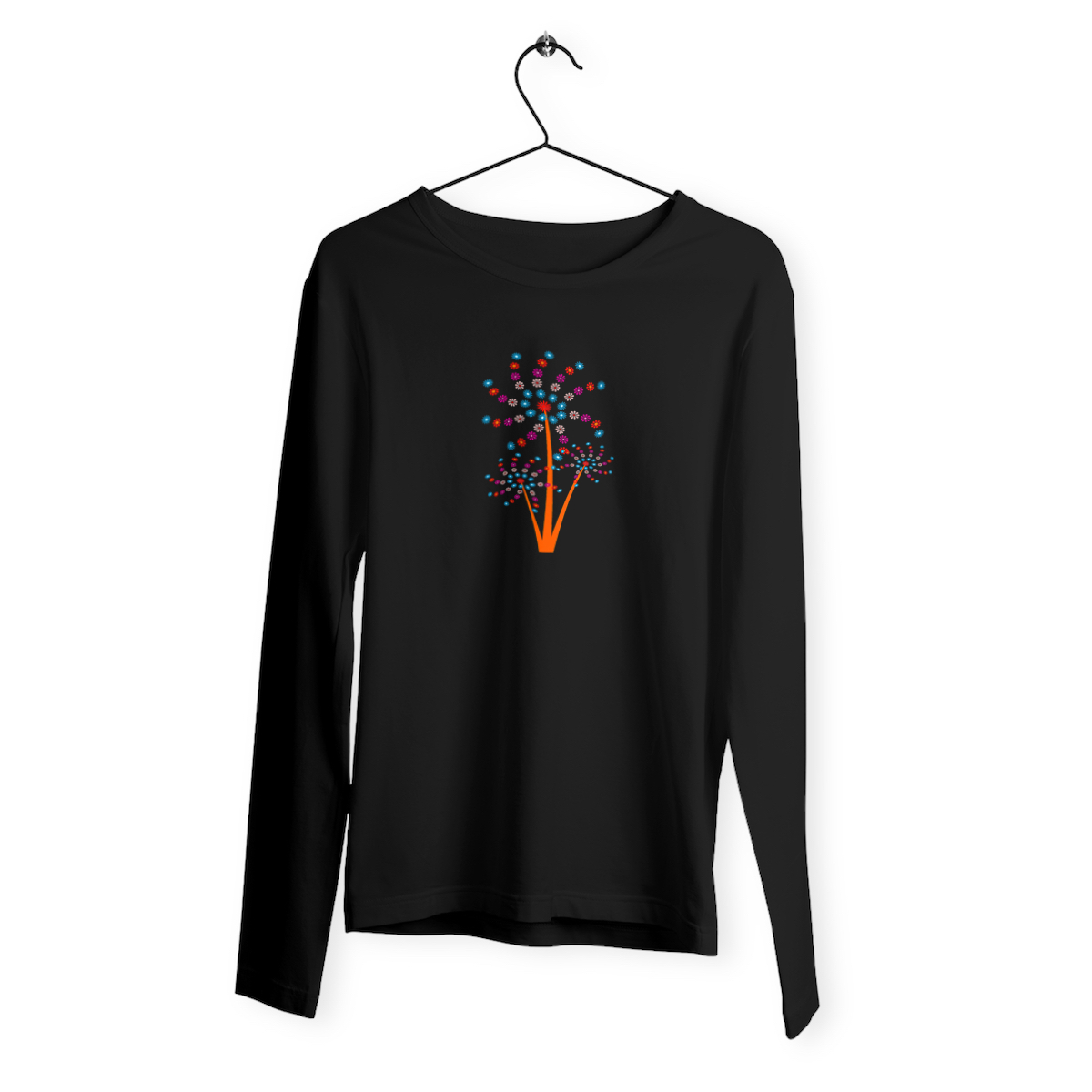 Image back Bouquet of Flowers on a Women#s Long Sleeve T-Shirt