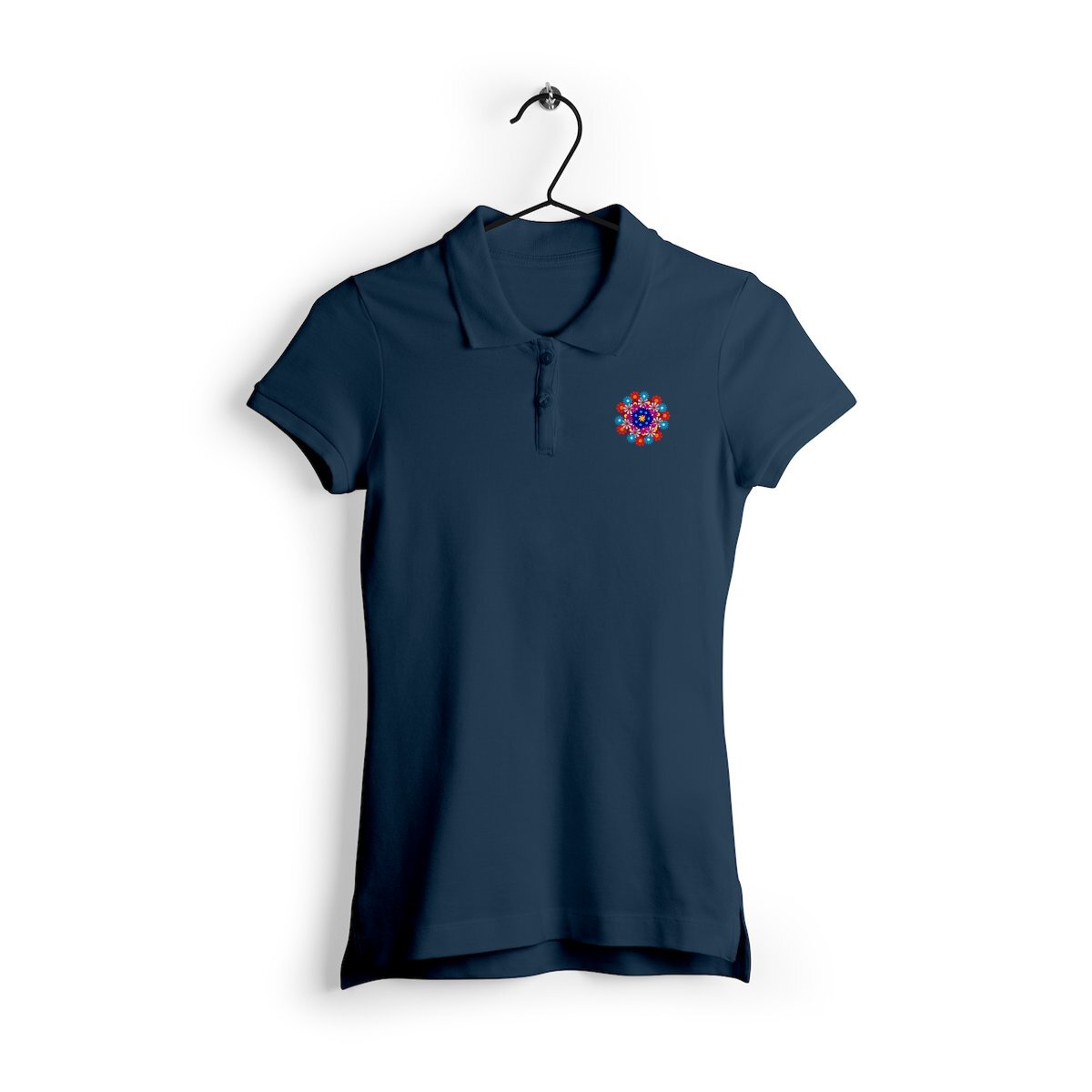 Image back Circel of Flowers in a Women's Polo Shirt