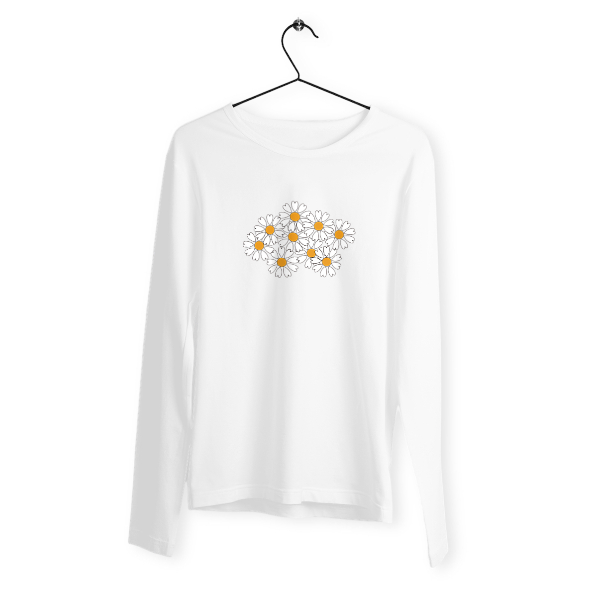 Image back White Flowers on a Ultra Lightweight T-Shirt