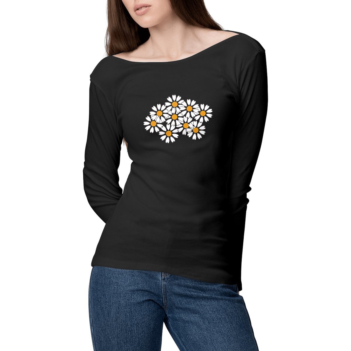 Image front White Flowers on a Ultra Lightweight T-Shirt