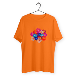 Beautiful Color Flowers on a Unisex T-Shirt
