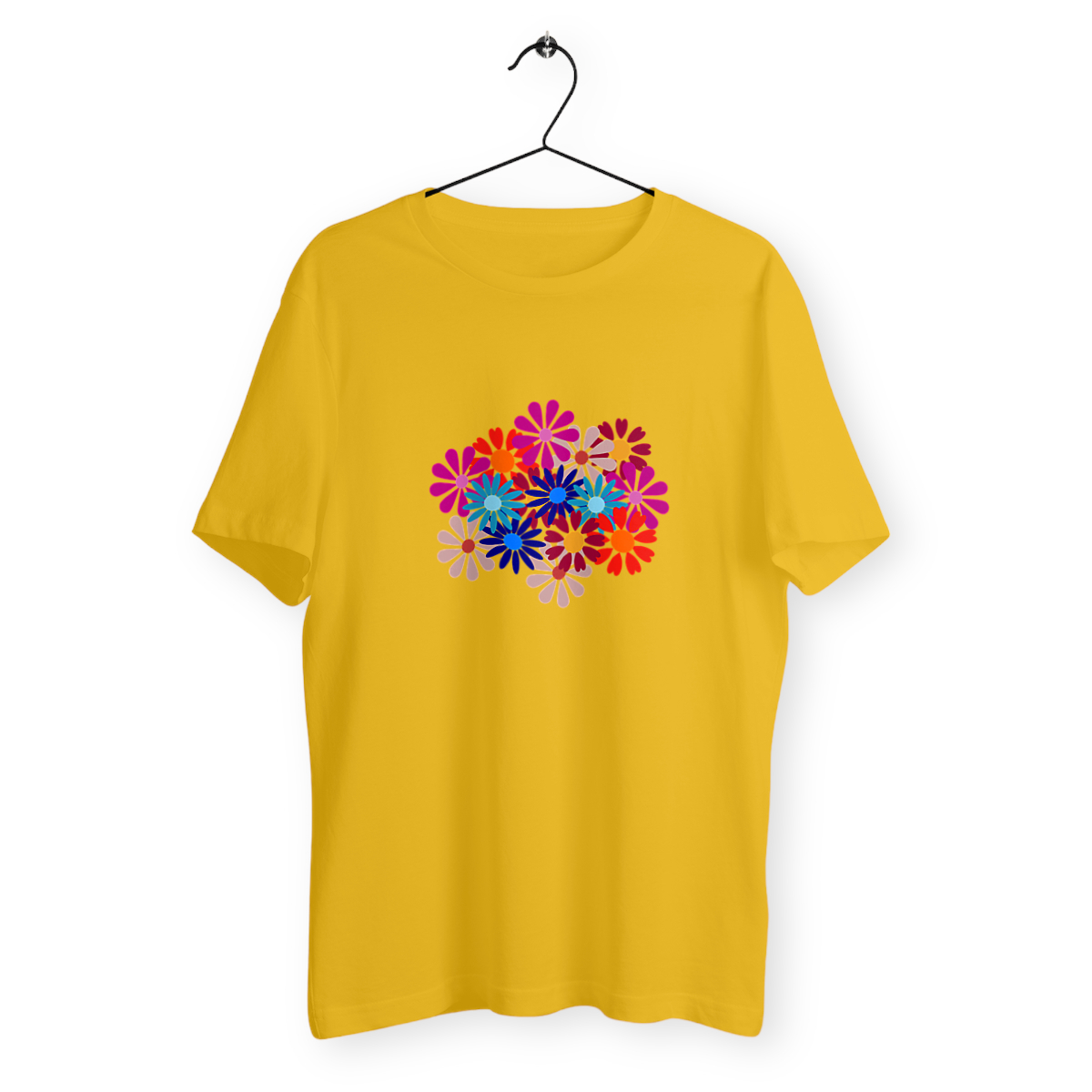 Beautiful Color Flowers on a Unisex T-Shirt