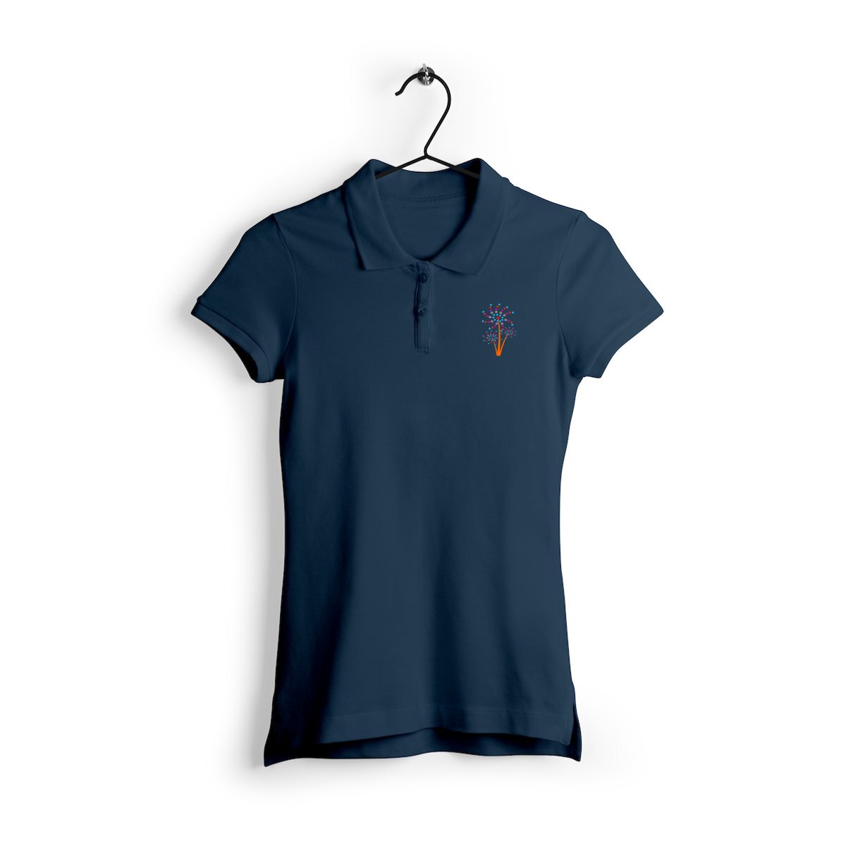 Image front Bouquet of Flowers on a Women's Polo Shirt