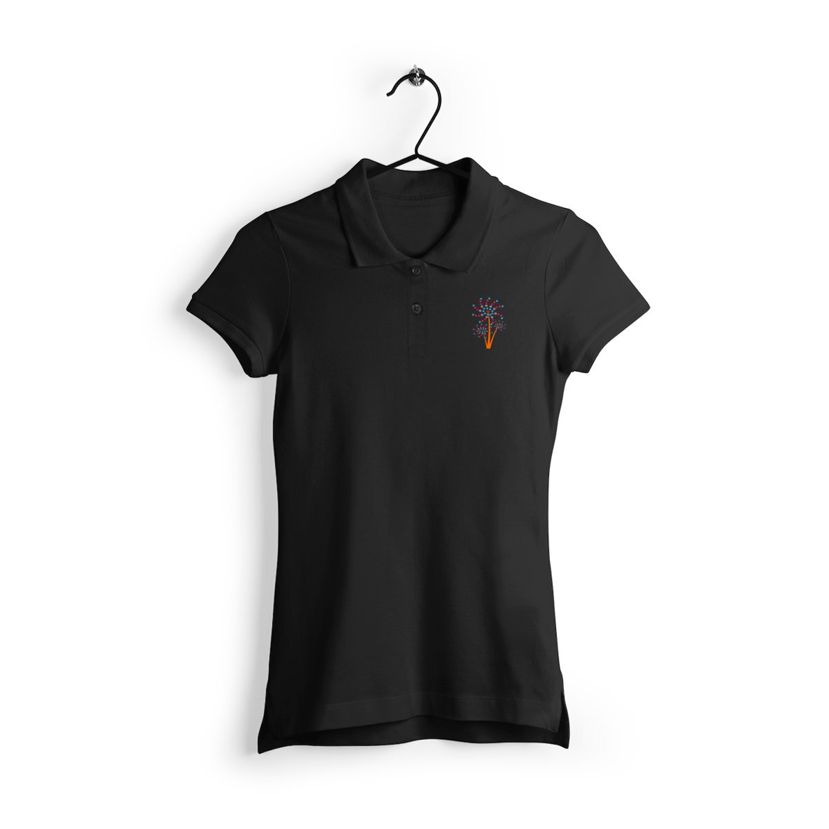 Image back Bouquet of Flowers on a Women's Polo Shirt