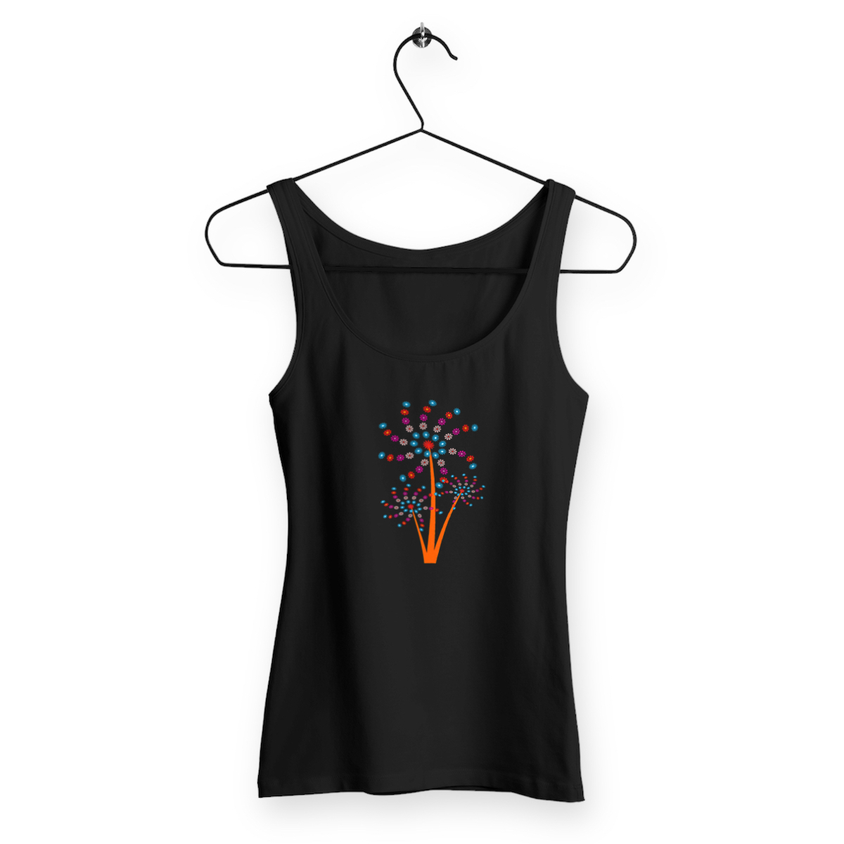 Image back Bouquet of Flowers on a Women's Slim Fit Tank Top 